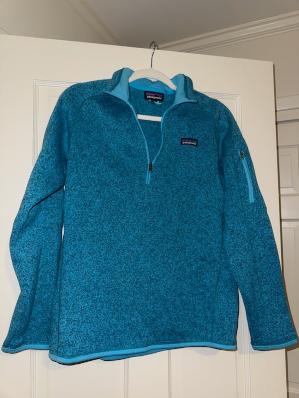 Patagonia Teal Blue Half-Zip Fleece Pullover